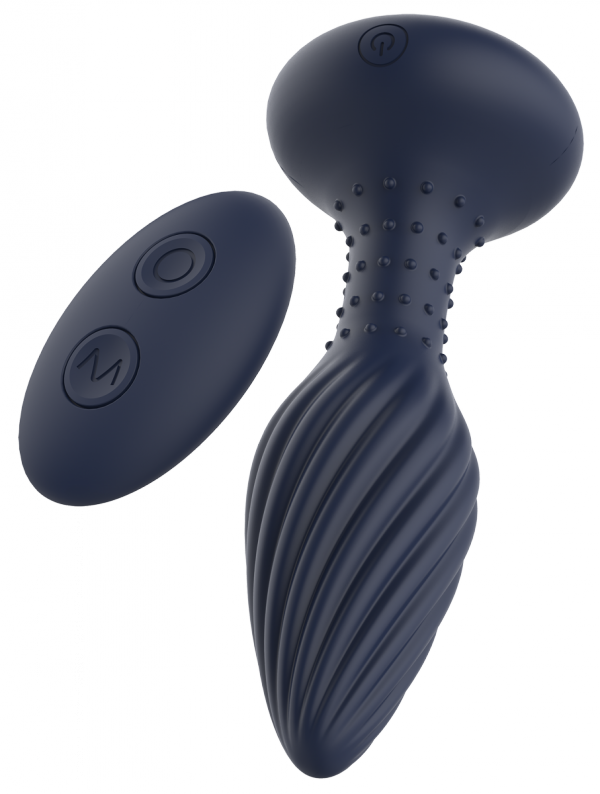 Dream Toys StarTroopers Triton Vibrating Anal Plug - korek analny z wibracjami (granatowy)