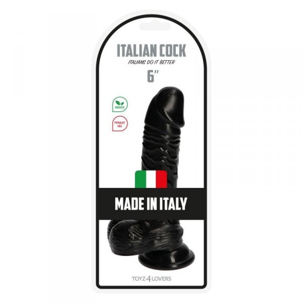 Dildo-Italian Cock 6&quot;Black