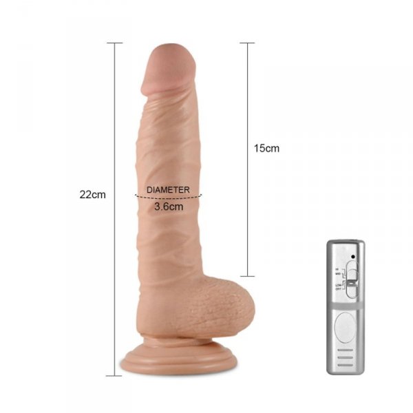 8.5&quot; Real Extreme Vibrating Dildo Flesh