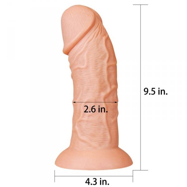 9.5&#039;&#039; Realistic Curved Dildo
