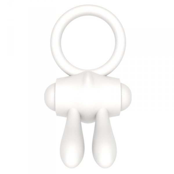 Power Clit Silicone Cockring White