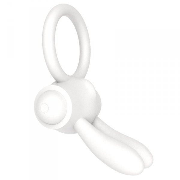 Power Clit Silicone Cockring White