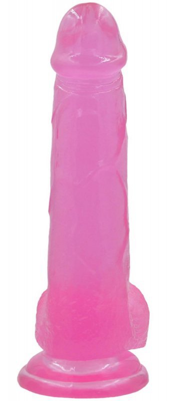 8&quot; Jelly Studs Crystal Dildo Large Pink