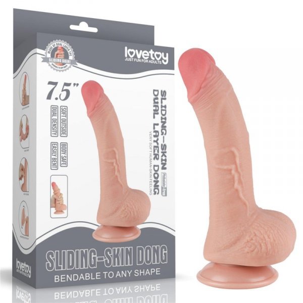 7.5&#039;&#039; Sliding Skin Dual Layer Dong Flesh