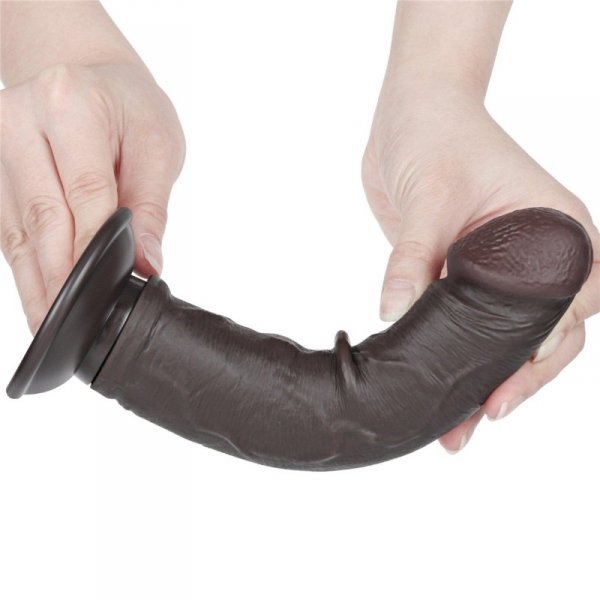 8&#039;&#039; Sliding Skin Dual Layer Dong Black