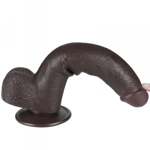 9&#039;&#039; Sliding Skin Dual Layer Dong Black