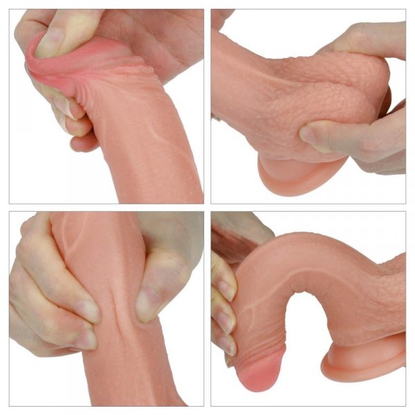 7&#039;&#039; Dual layered Platinum Silicone Cock