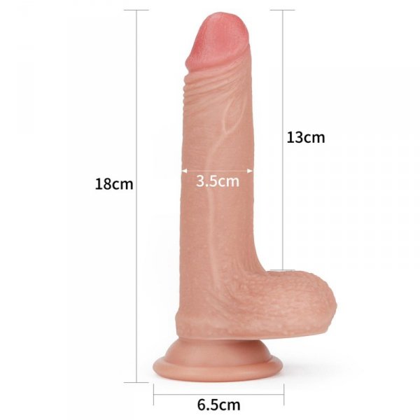 7&#039;&#039; Dual layered Platinum Silicone Cock