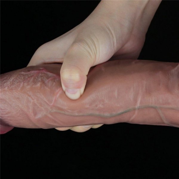 10.5&#039;&#039; Dual Layered Platinum Silicone Cock