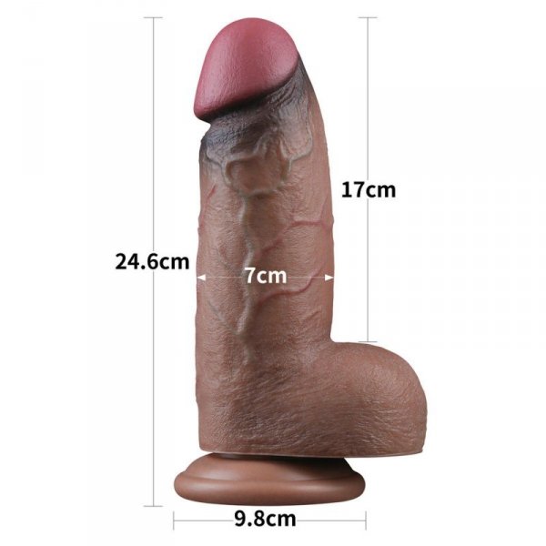9.5&quot;&quot;&quot;&quot; Dual Layered Silicone Cock XXL