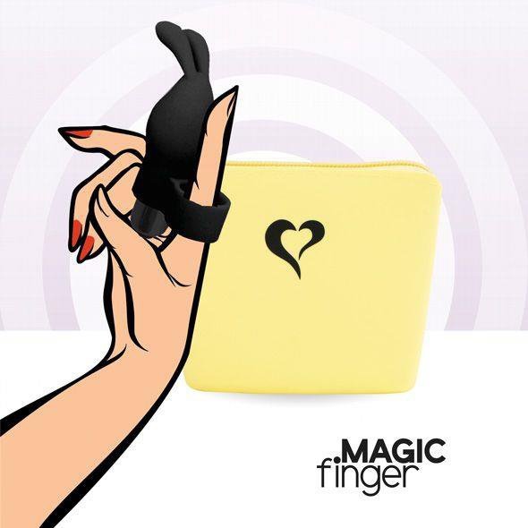 FeelzToys - Magic Finger Vibrator Zwart Czarny