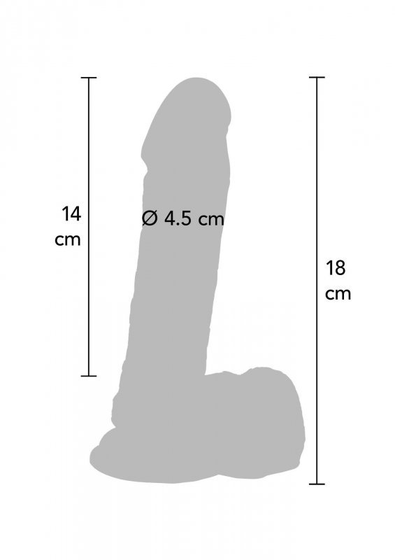 Dildo-COCK 7 INCH W/ BALLS FLESH