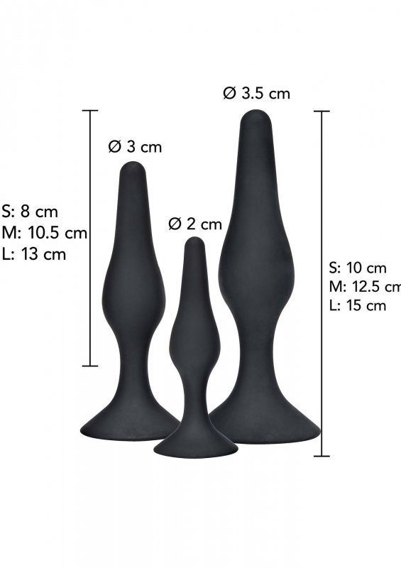 Plug-CURVY COMPANIONS KIT 3 PCS BLACK