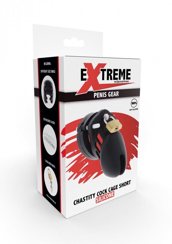 Chastity Cock Cage Silicone S Black