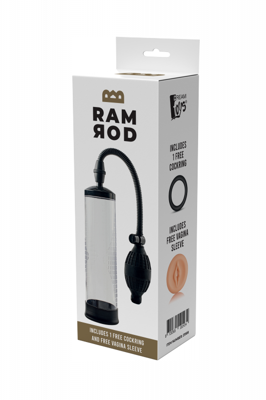 Dream Toys RAMROD CLASSIC PENIS PUMP - pompka do powiększania penisa (przezroczysty)