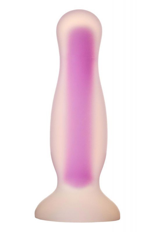 RADIANT SOFT SILICONE GLOW IN THE DARK PLUG MEDIUM PURPLE - świecący w ciemności korek analny (fioletowy)