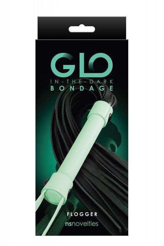 NS Novelties GLO BONDAGE FLOGGER GREEN - pejcz (biały)