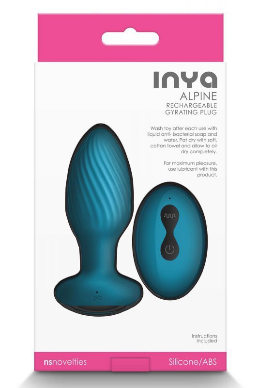NS Novelties INYA ALPINE TEAL - korek analny z wibracjami (niebieski)