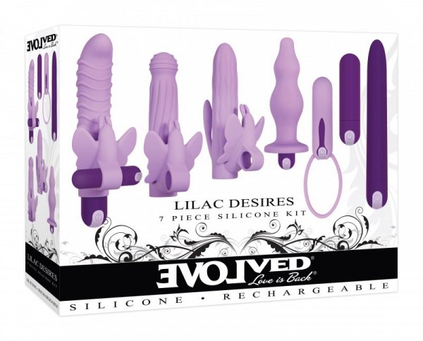 EVOLVED LILAC DESIRES - zestaw akcesoriów erotycznych (fioletowy)