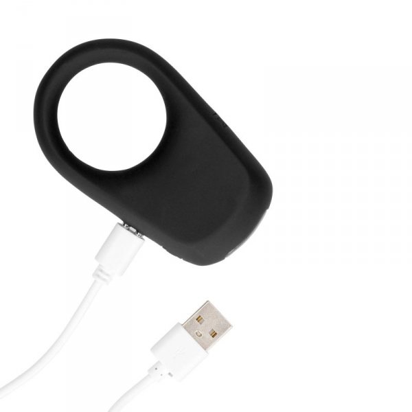 Vibrating Cock Ring - Licorice Black