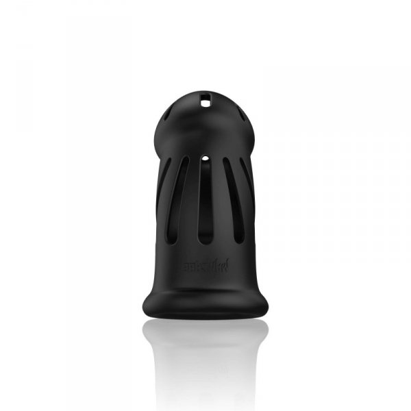 Model 27 - Ultra Soft Silicone Chastity Cage - Black