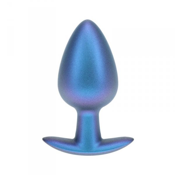 Smooth Silicone Anal Plug - Large - 3.5&quot; / 8,9 cm - Metallic Blue