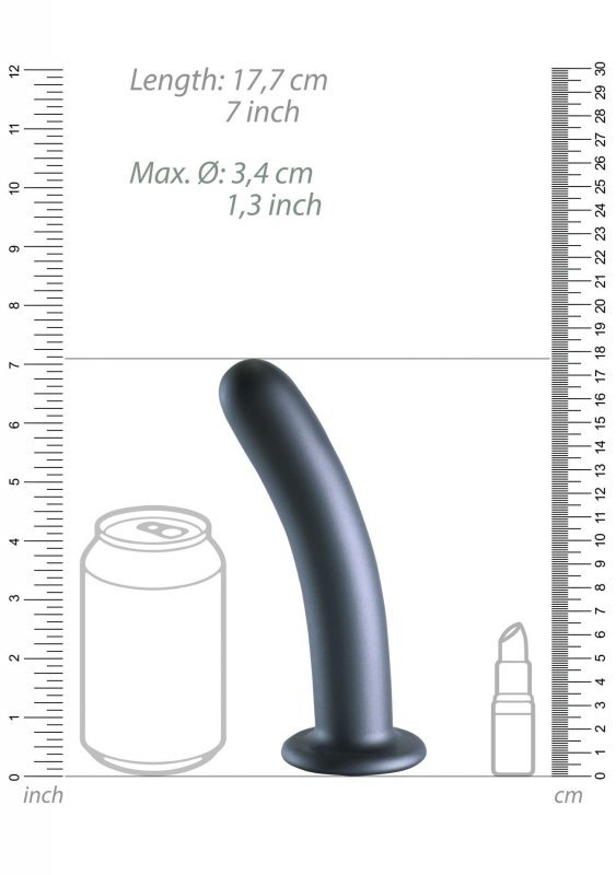 Smooth Silicone G-Spot Dildo - 7&#039;&#039; / 17 cm