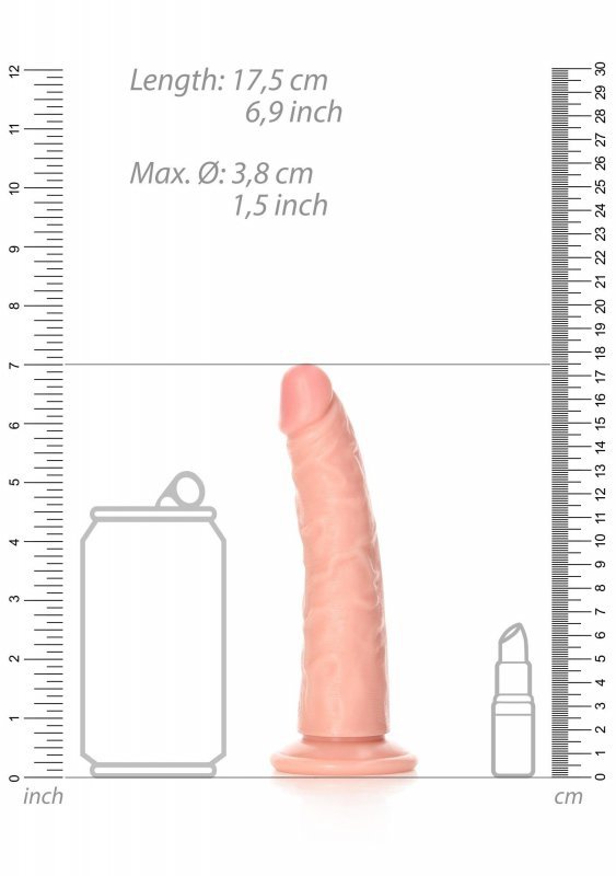 Slim Realistic Dildo with Suction Cup - 6&quot;&quot;/ 15,5 cm