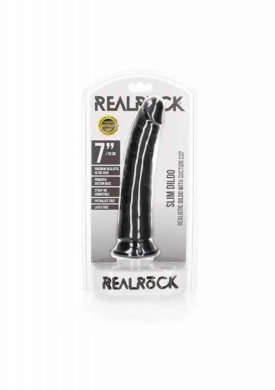 Slim Realistic Dildo with Suction Cup - 7&quot;&quot;/ 18 cm