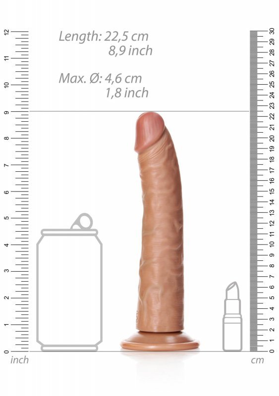 Slim Realistic Dildo with Suction Cup - 8&quot;&quot;/ 20,5 cm