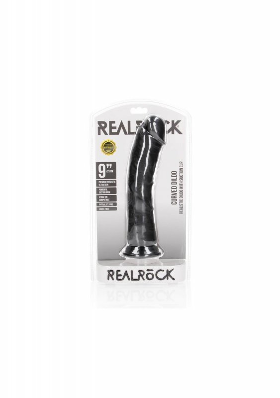 Curved Realistic Dildo with Suction Cup - 9&quot;&quot;/ 23 cm