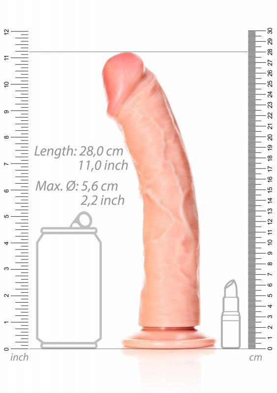 Curved Realistic Dildo with Suction Cup - 10&quot;&quot;/ 25,5 cm
