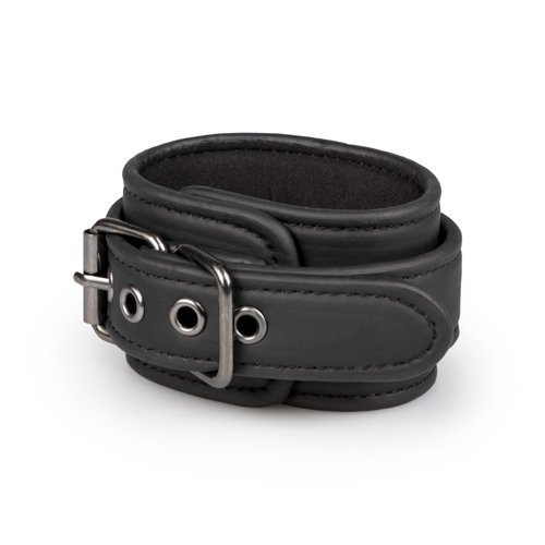 Kajdanki-Black Leather Handcuffs