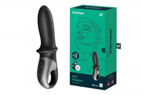 Satisfyer Hot Passion Anal Connect App - podgrzewany masażer prostaty (czarny)