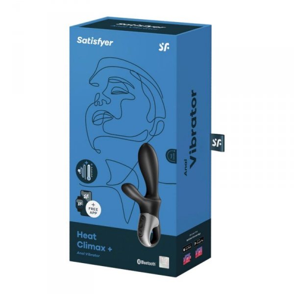 Satisfyer Heat Climax+ Connect App - podgrzewany masażer prostaty i krocza z aplikacją (czarny)