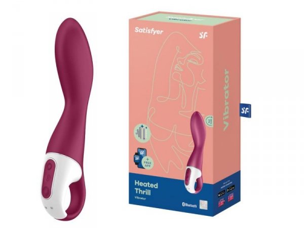 Satisfyer Heated Thrill Connect App - podgrzewany wibrator (bordowy)