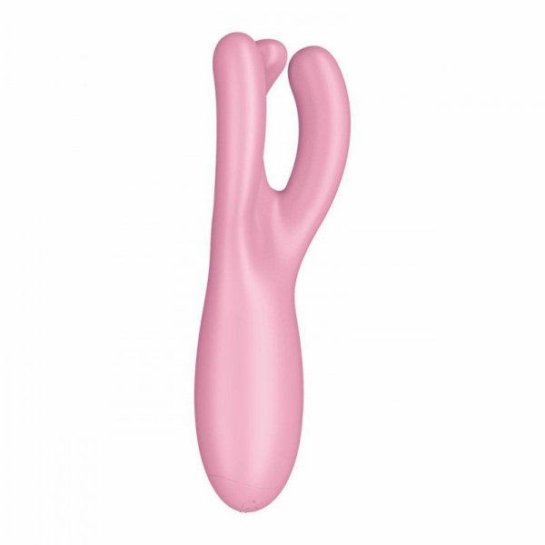 Satisfyer Threesome 4 Connect App Pink - masażer łechtaczki (różowy)