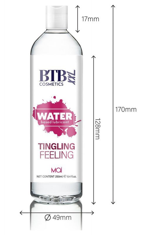 BTB WATER BASED TINGLING EFFECT LUBRICANT 250ML