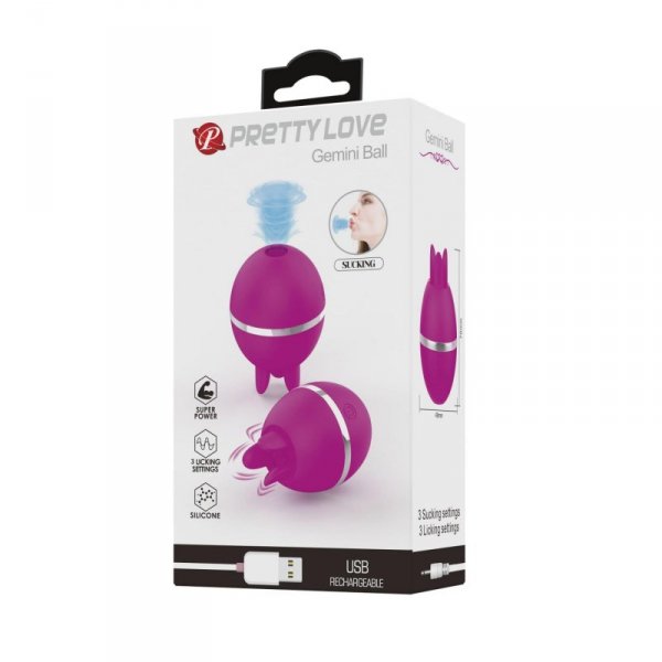 PRETTY LOVE - Gemini Ball, Silicone, USB rechargeable