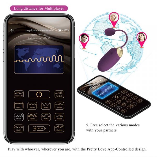 PRETTY LOVE - Klay, 10 vibration functions 10 thrusting settings Mobile APP remote control