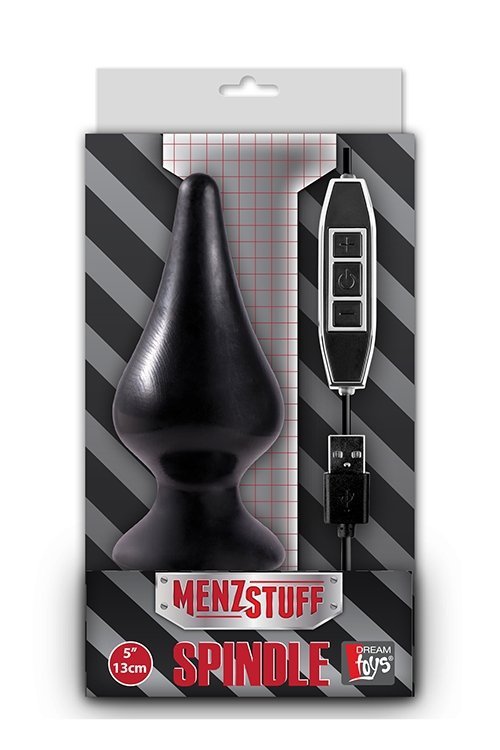 Dream Toys Menzstuff Spindle 10Function Butt Plug - wibrujący korek analny   (czarny)