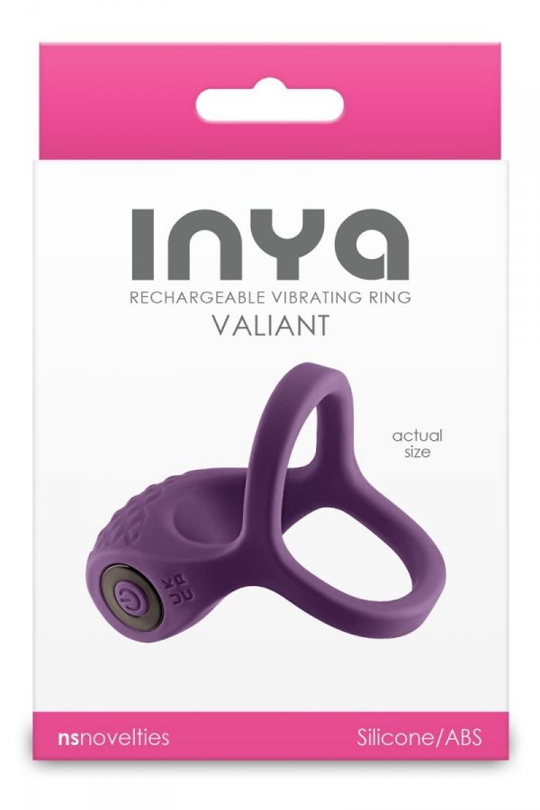 NS Novelties Inya Valiant Berry - pierścień erekcyjny z wibracjami (fioletowy)