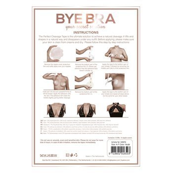 Bye Bra - Perfect Cleavage Tape A-F Nude 3-6 Pairs - taśmy podnoszącze piersi (przezroczysty)