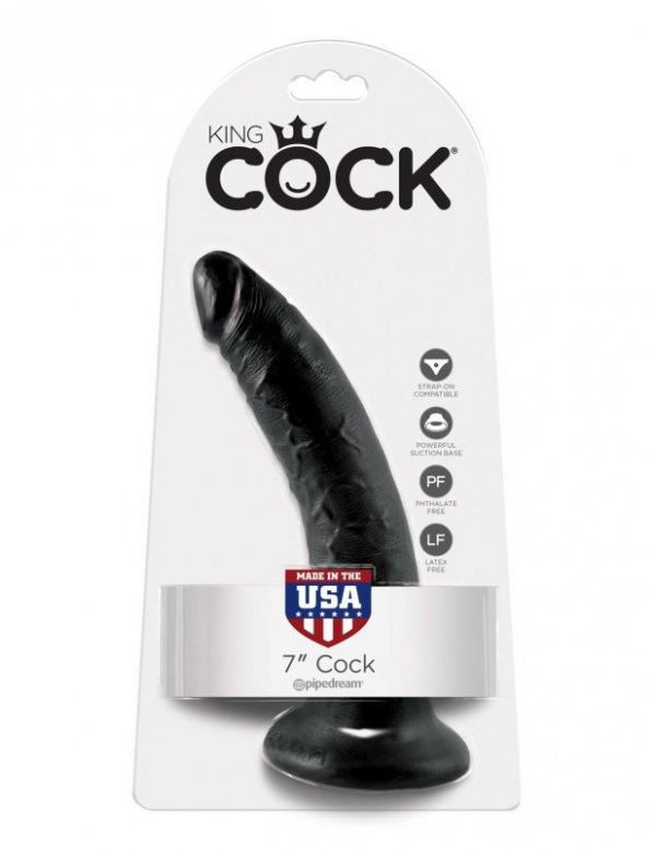 King Cock dildo - 7'' Cock sztuczny penis (czarny)