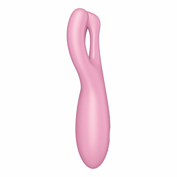 Satisfyer Threesome 4 Connect App Pink - masażer łechtaczki (różowy)