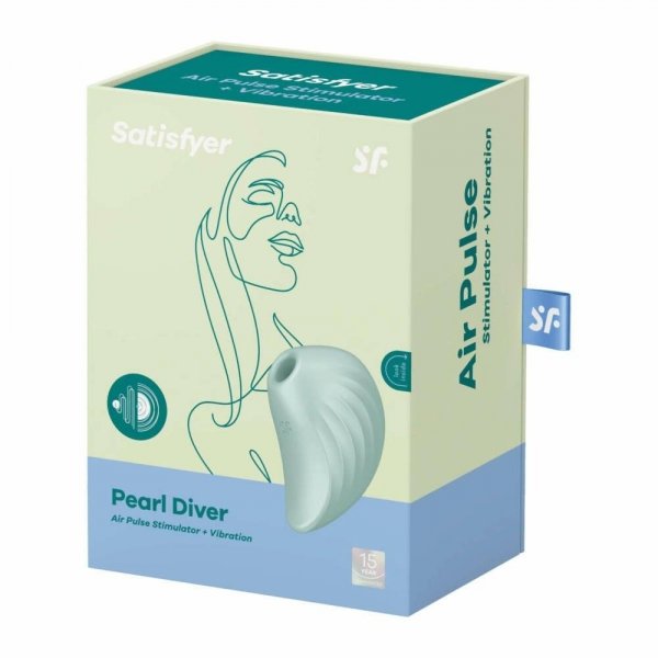 Satisfyer Stymulator-Pearl Diver (Mint) - masażer łechtaczki (zielony)
