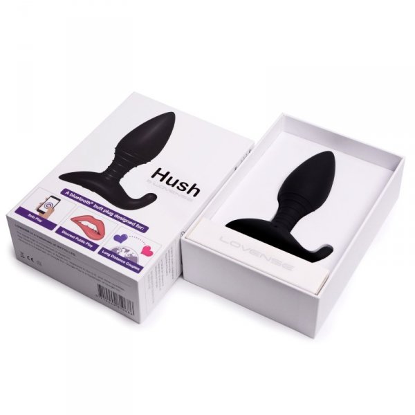 Lovense korek analny z wibracjami - Hush 38 mm (czarny)