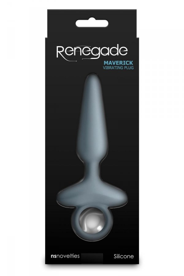 NS Novelties Renegade Maverick Gray - korek analny z wibracjami (niebieski