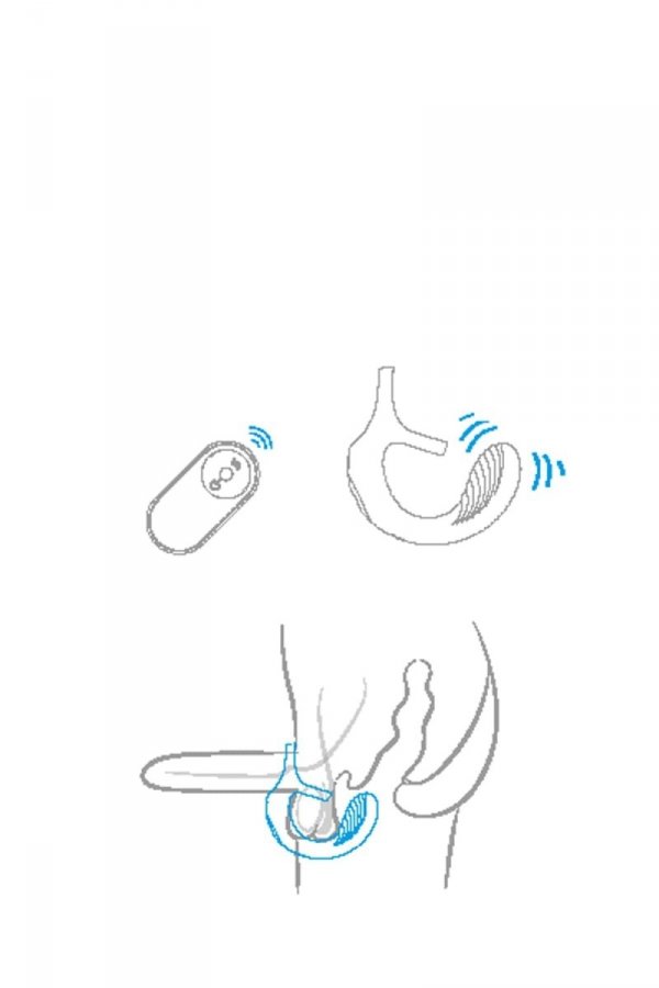 Dream Toys Rings Of Love Remote Couple Teaser - wibrujący pierścień erekcyjny z masażerem prostaty