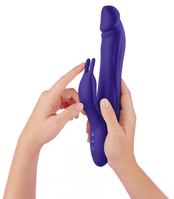 FemmeFun Booster Rabbit XL Dark Purple - wibrator króliczek (fioletowy)